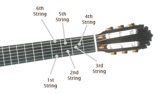 Guitar String Names and Numbers